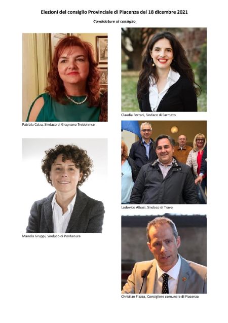 Candidati Provinciale 2021
